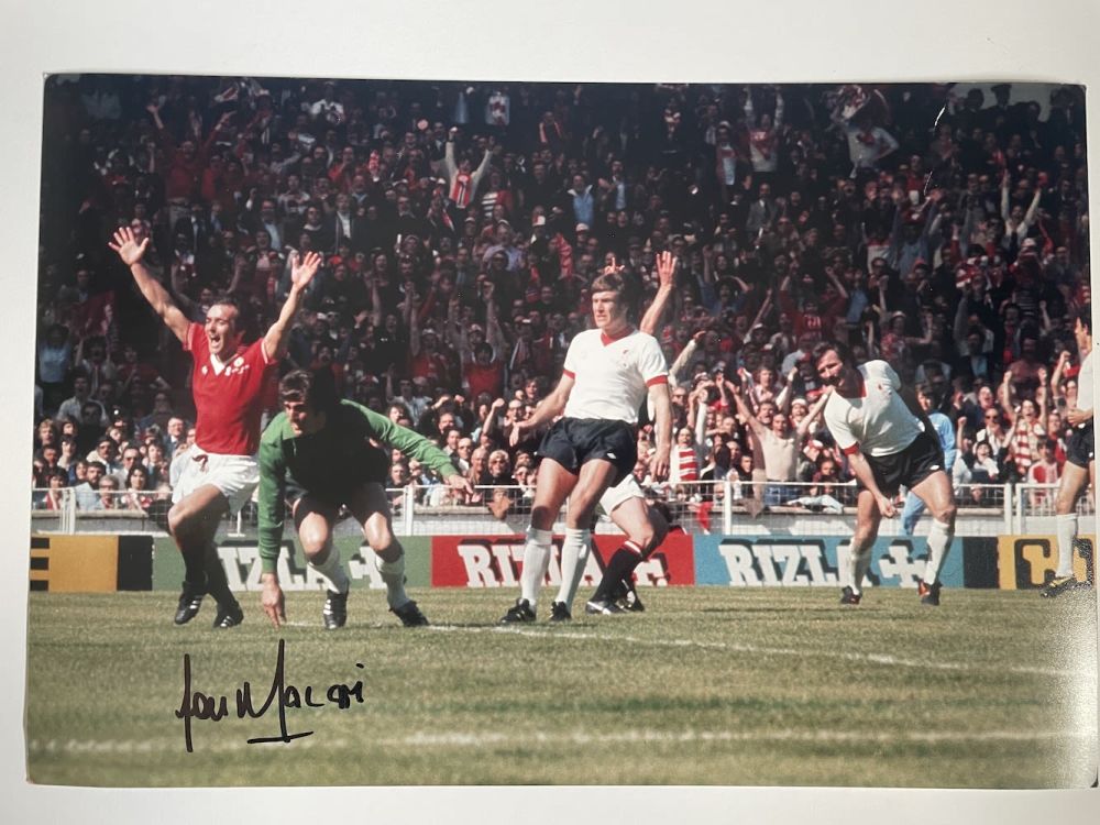 Lot 66: Lou Macari Former Manchester United Footballer 12x8 inch...