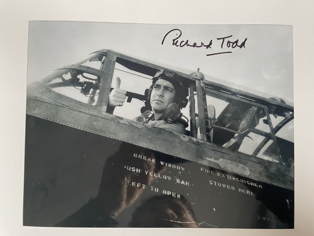 Lot 101: Richard Todd Late Great Actor, Dam Busters 10x8...