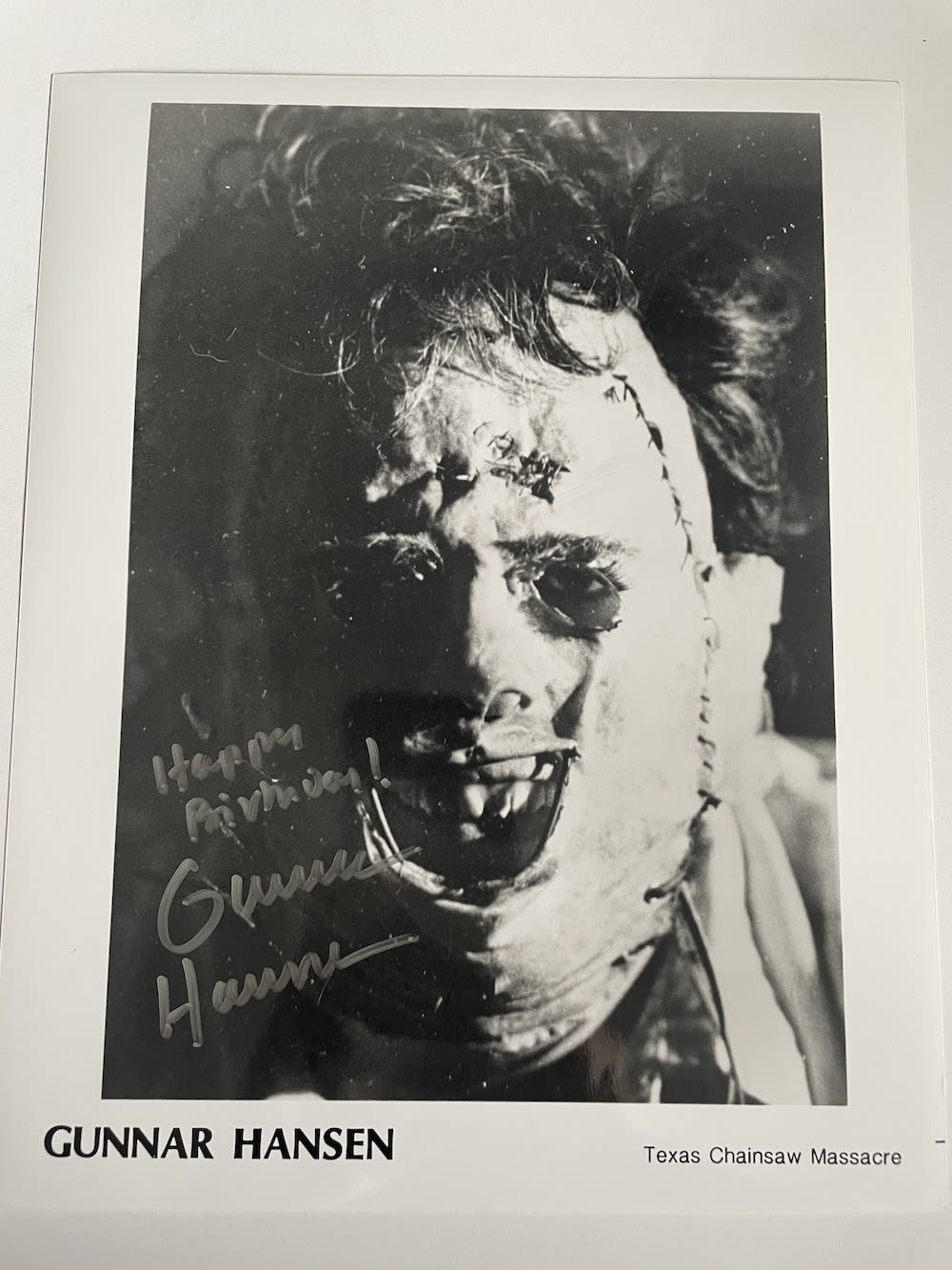 Lot 106: Gunnar Hansen Texas Chainsaw Massacre Actor 10x8 inch...