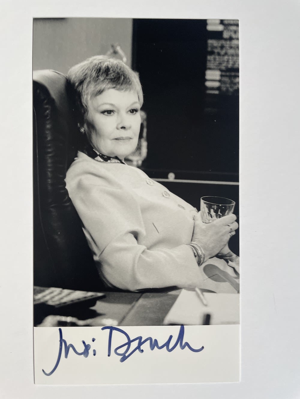 Lot 133: Judi Dench Great Actress, James Bond 6x4 inch...