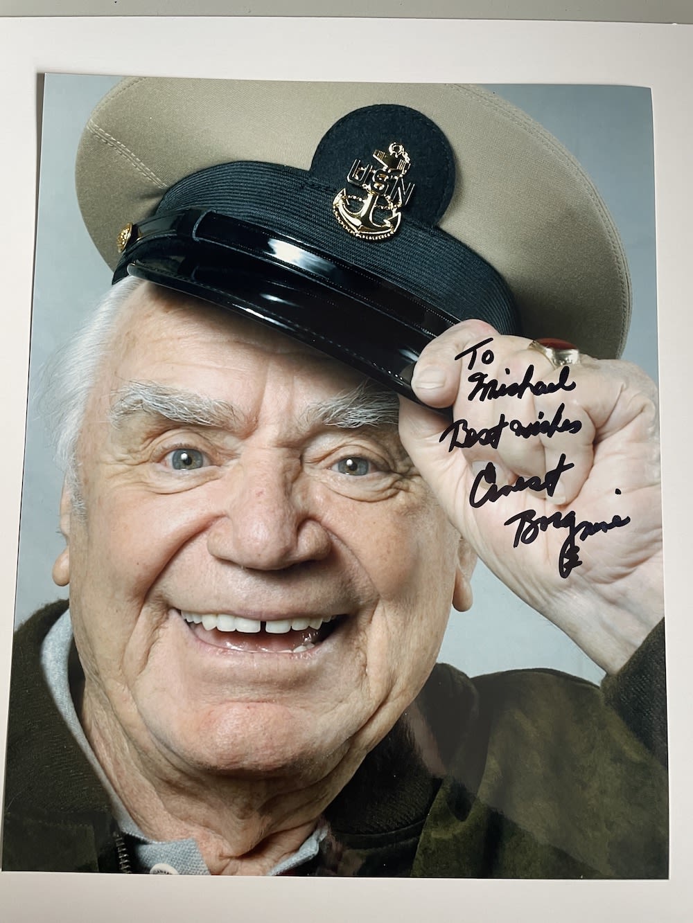 Lot 146: Ernest Borgnine Late Great American Actor 10x8 inch...