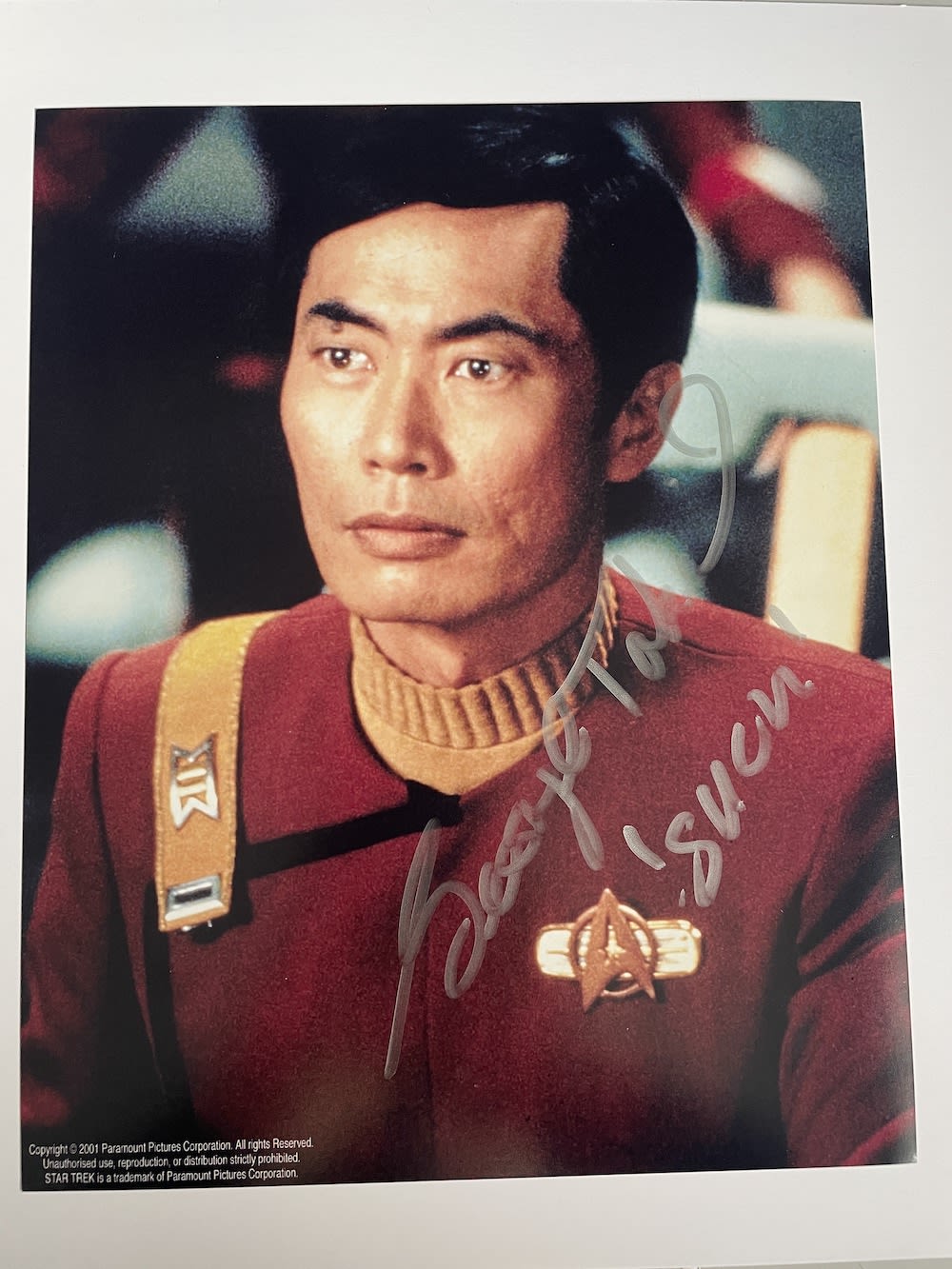 Lot 162: George Takei Legendary Star Trek Actor 10x8 inch...