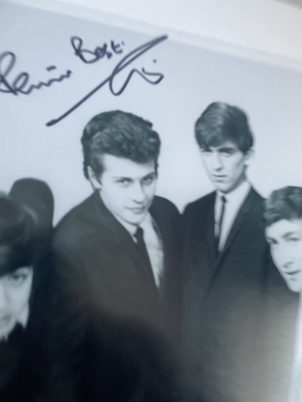 Lot 202: Pete Best Former Beatles Drummer 8x8 inch signed...