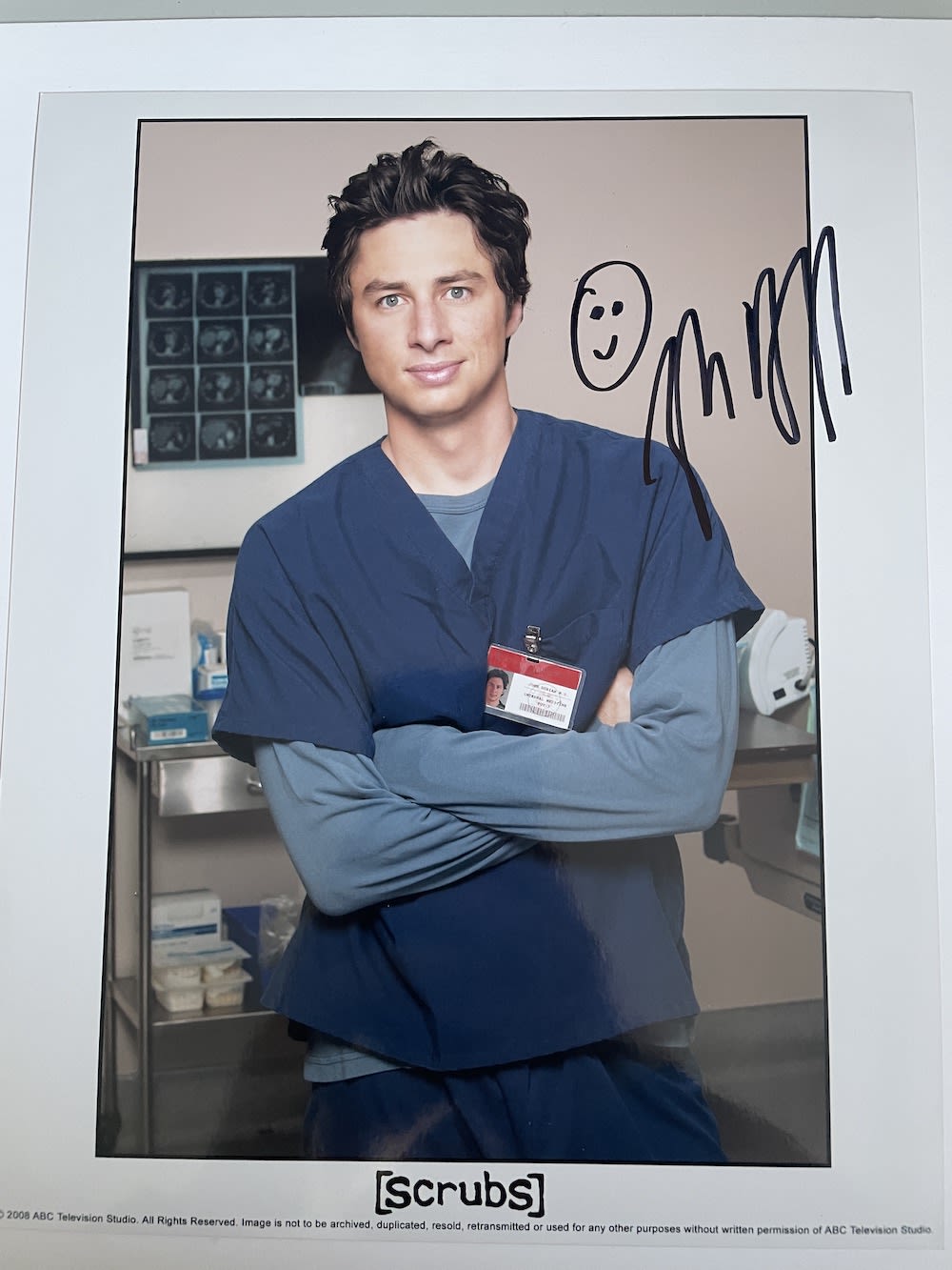 Lot 212: Zack Braff Popular Actor, Scrubs 10x8 inch signed...