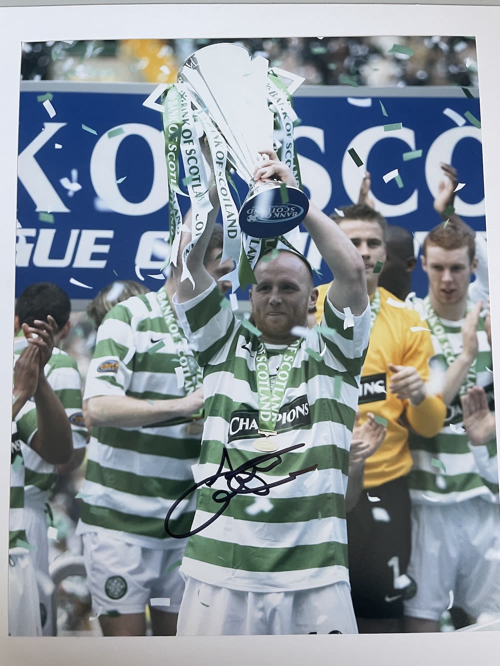 Lot 235: John Hartson Former Celtic Footballer 10x8 inch signed...