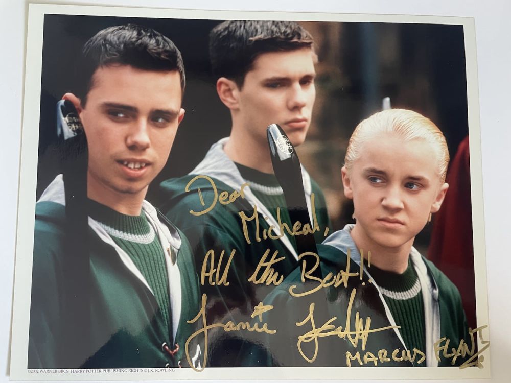 Lot 238: Jamie Lee Yeates Harry Potter Actor, Marcus Flynt...