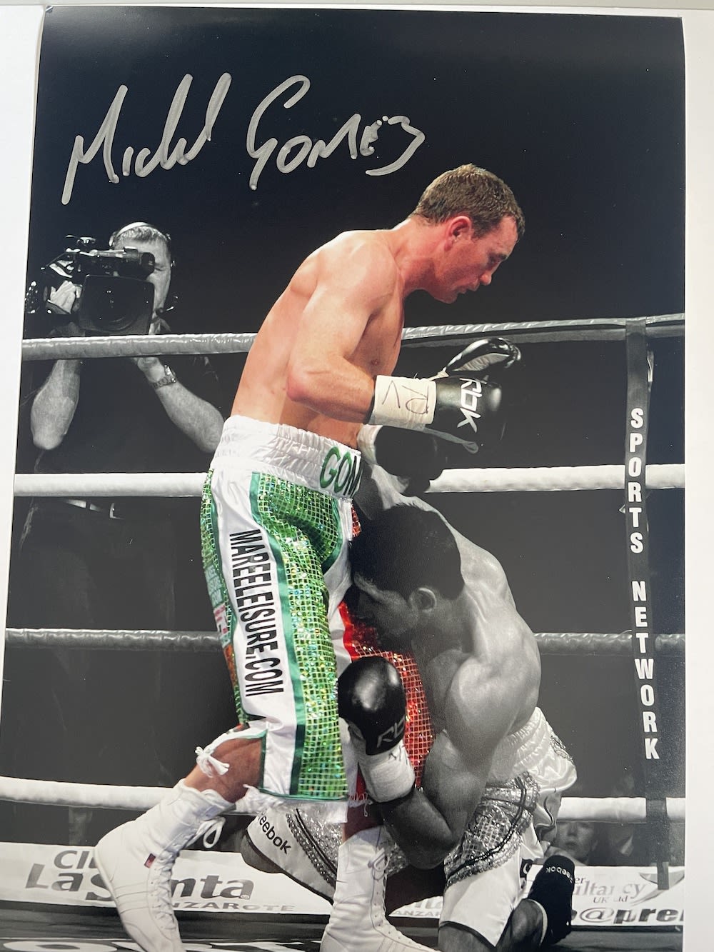 Lot 247: Michael Gomez Former Super middleweight World Champion 12x8...