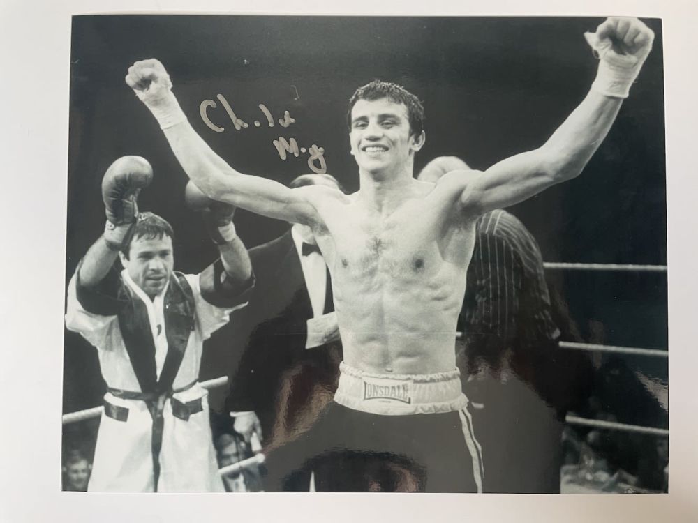 Lot 249: Charlie Magri Former Flyweight World Champion 10x8 inch...
