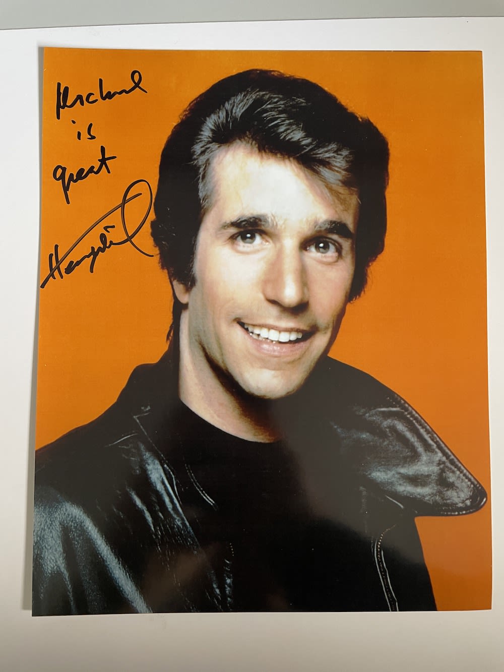 Lot 276: Henry Winkler The Fonz, Happy Days Actor 10x8...