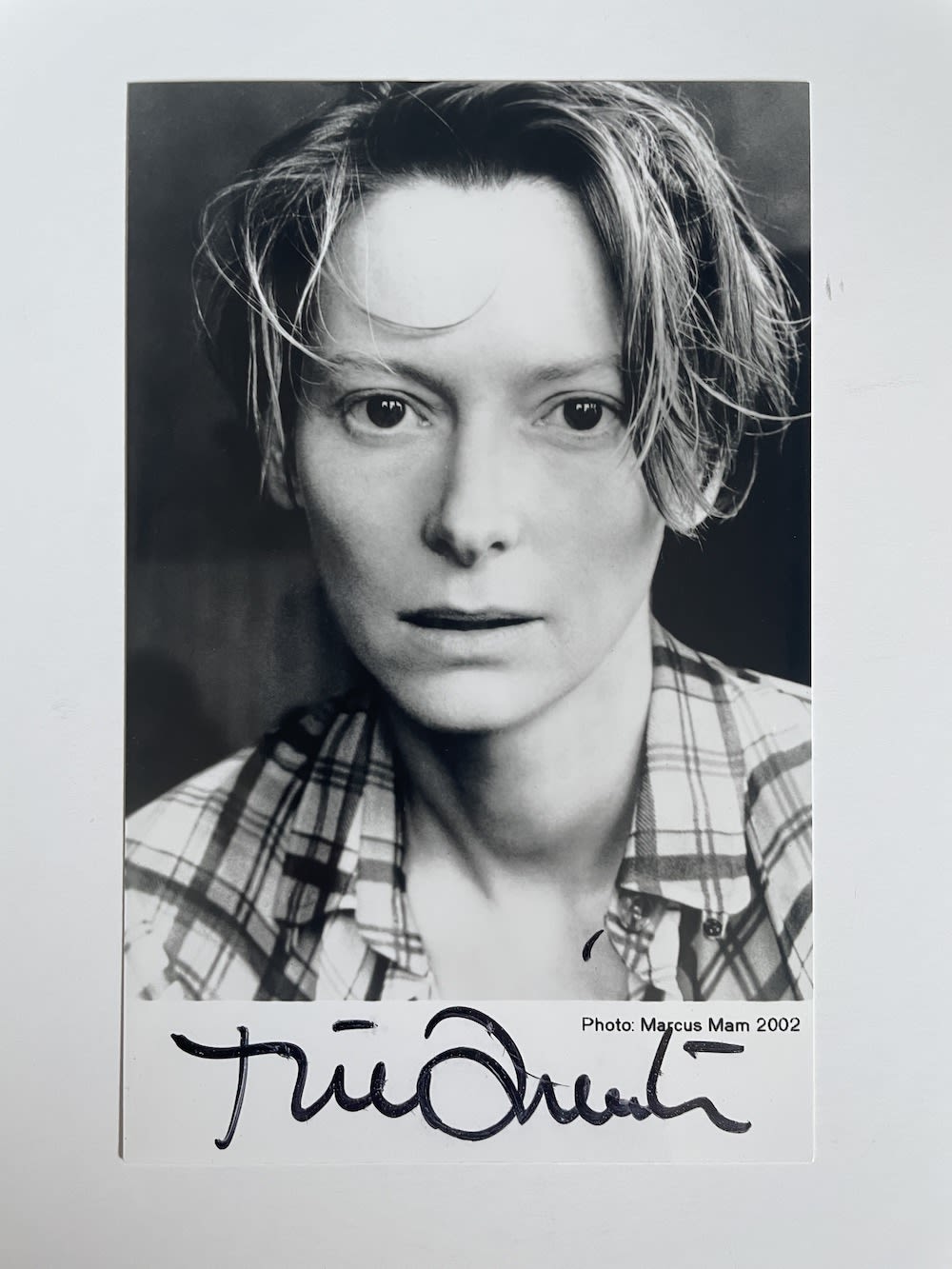 Lot 298: Tilda Swinton Award Winning Actress 6x4 inch signed...