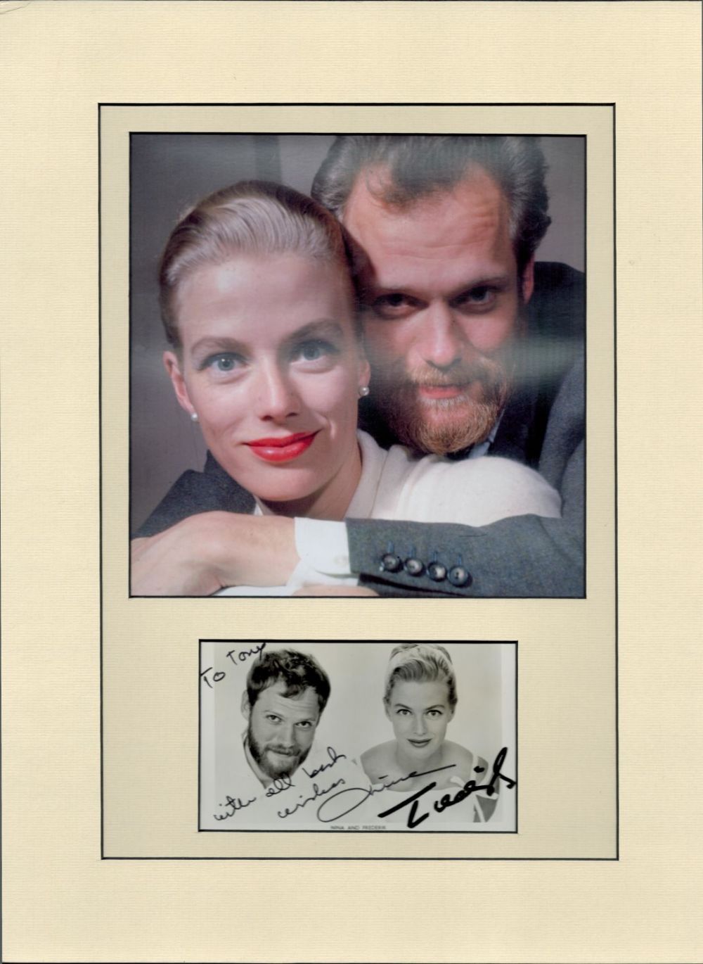 Lot 182: Mounted Signatures of Nina and Frederik Colour photo...