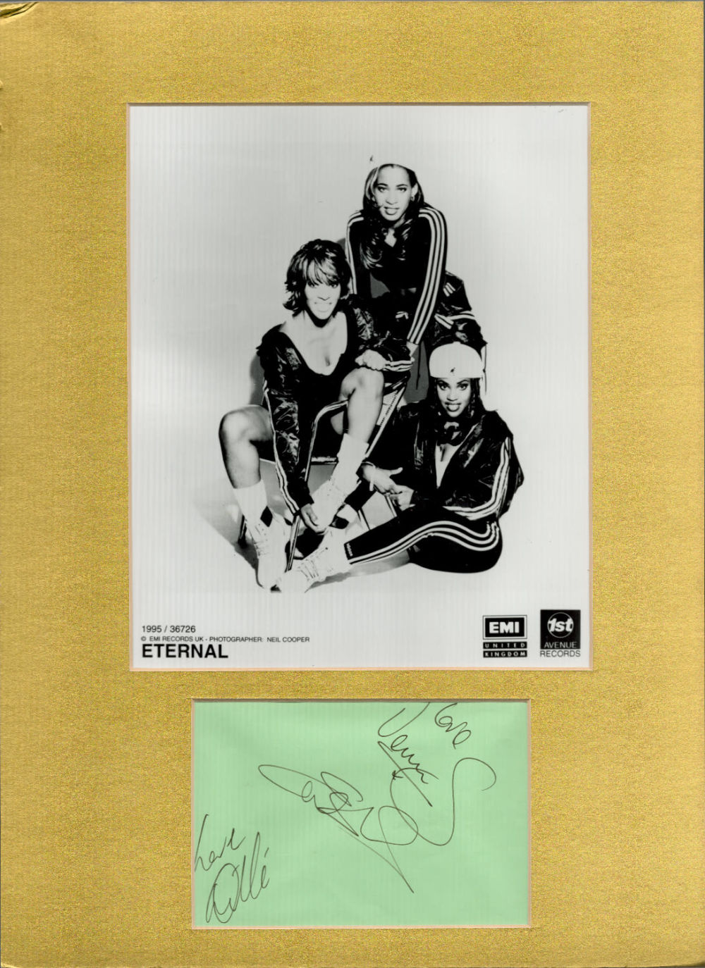 Lot 194: Mounted Signatures of Eternal with Black and White...