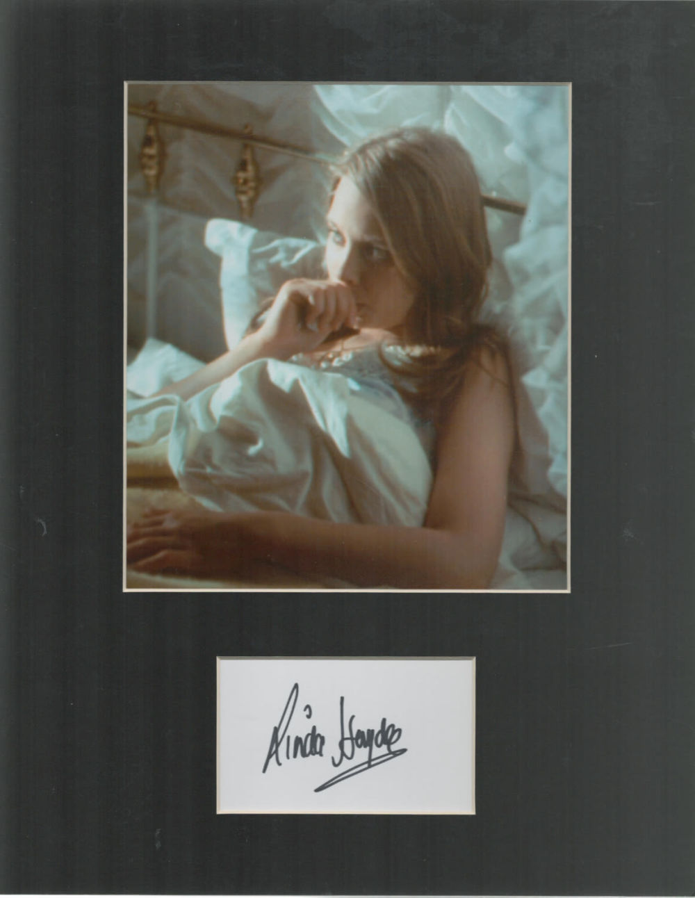 Lot 214: Linda Hayden signed Autograph colour photo mounted. British...