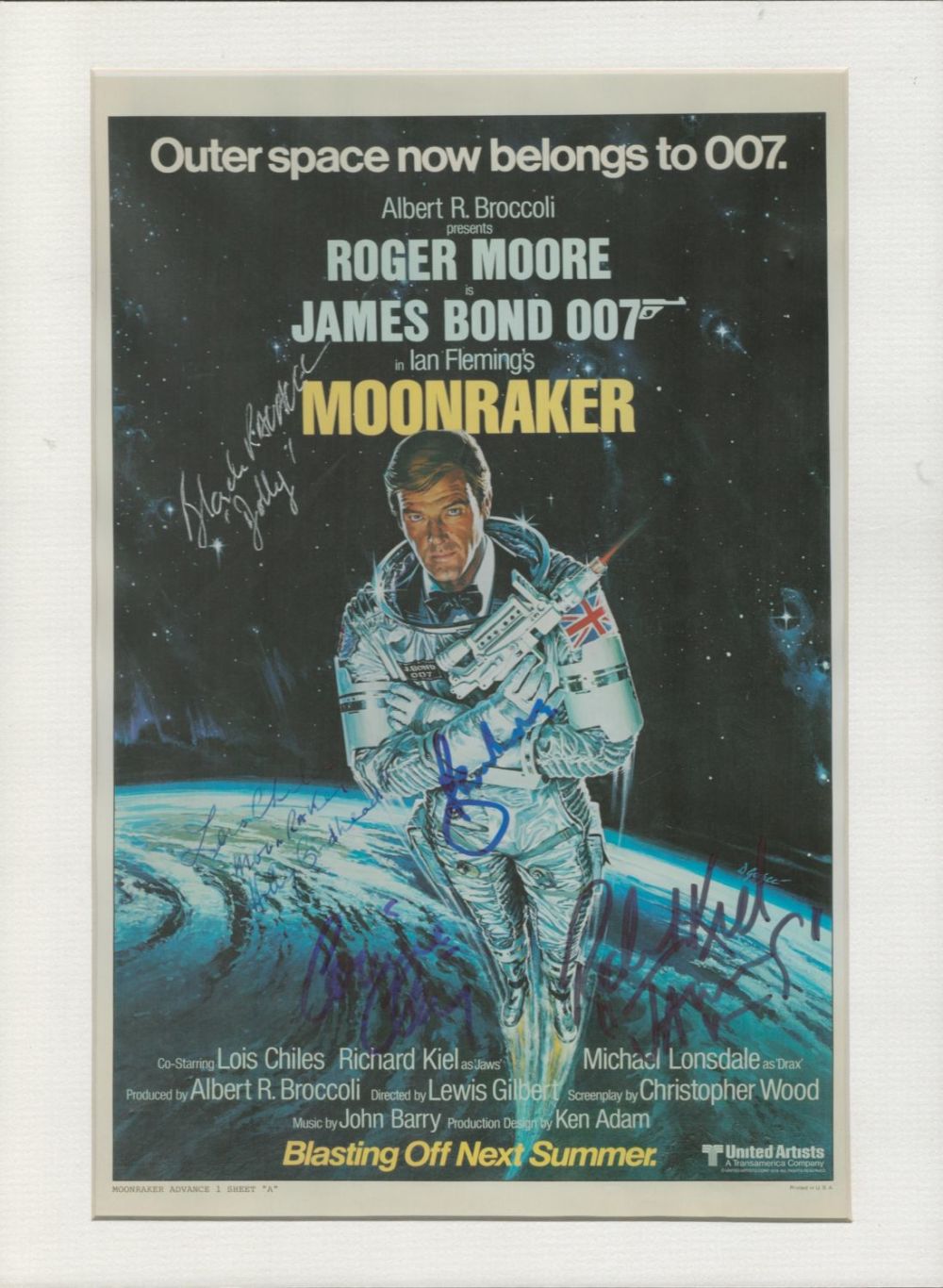 Lot 222: Multi signed Richard Kiel Jaws , Corinne Clery...