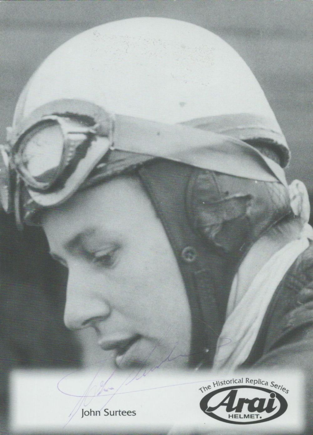 Lot 243: John Surtees signed black and white picture British...