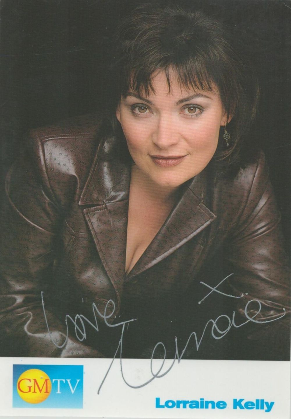 Lot 250: Lorraine Kelly signed colour picture postcard GM TV....