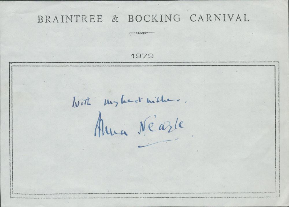 Lot 251: Anna Neagle signed A5 plus black and white...