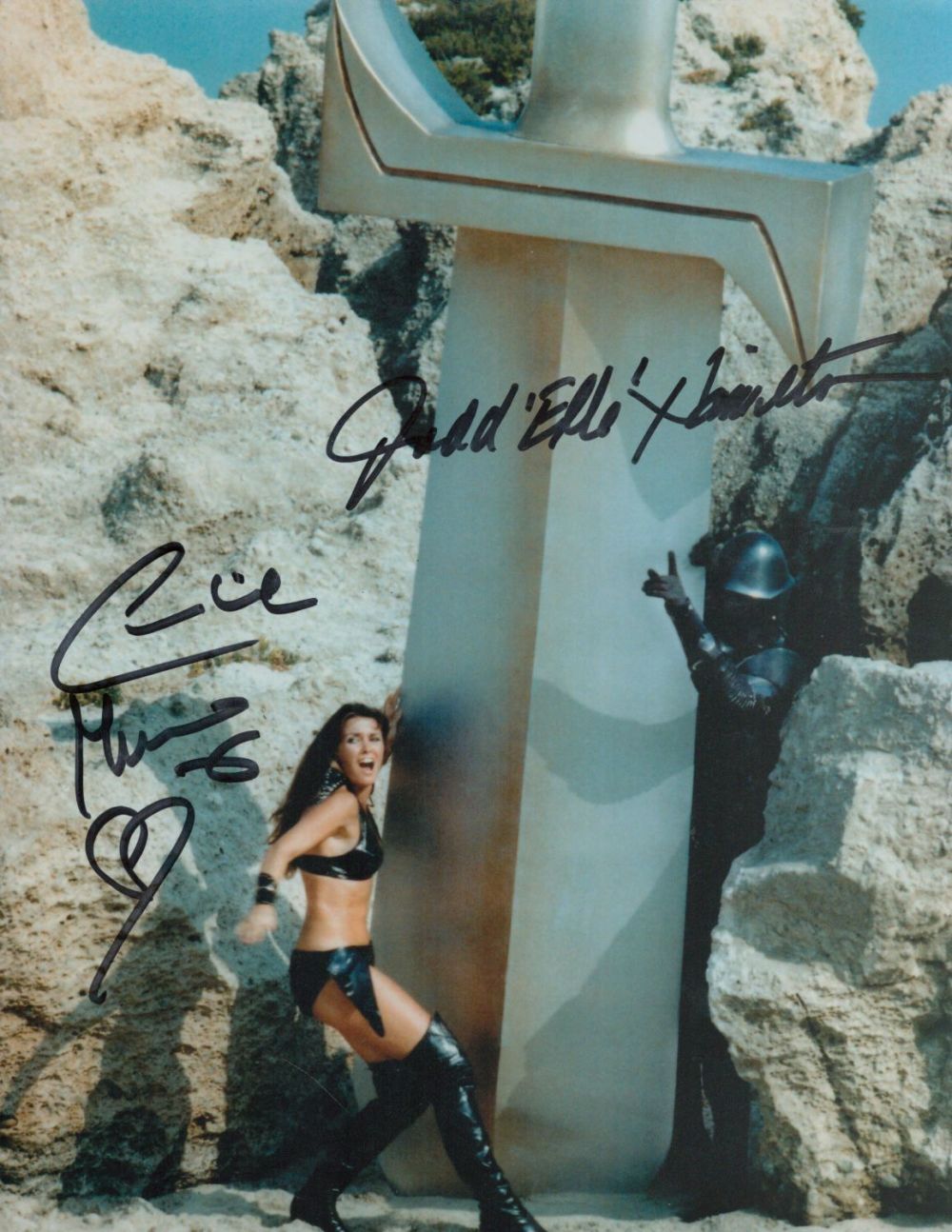 Lot 260: Multi signed Caroline Munro and Judd Hamilton colour...