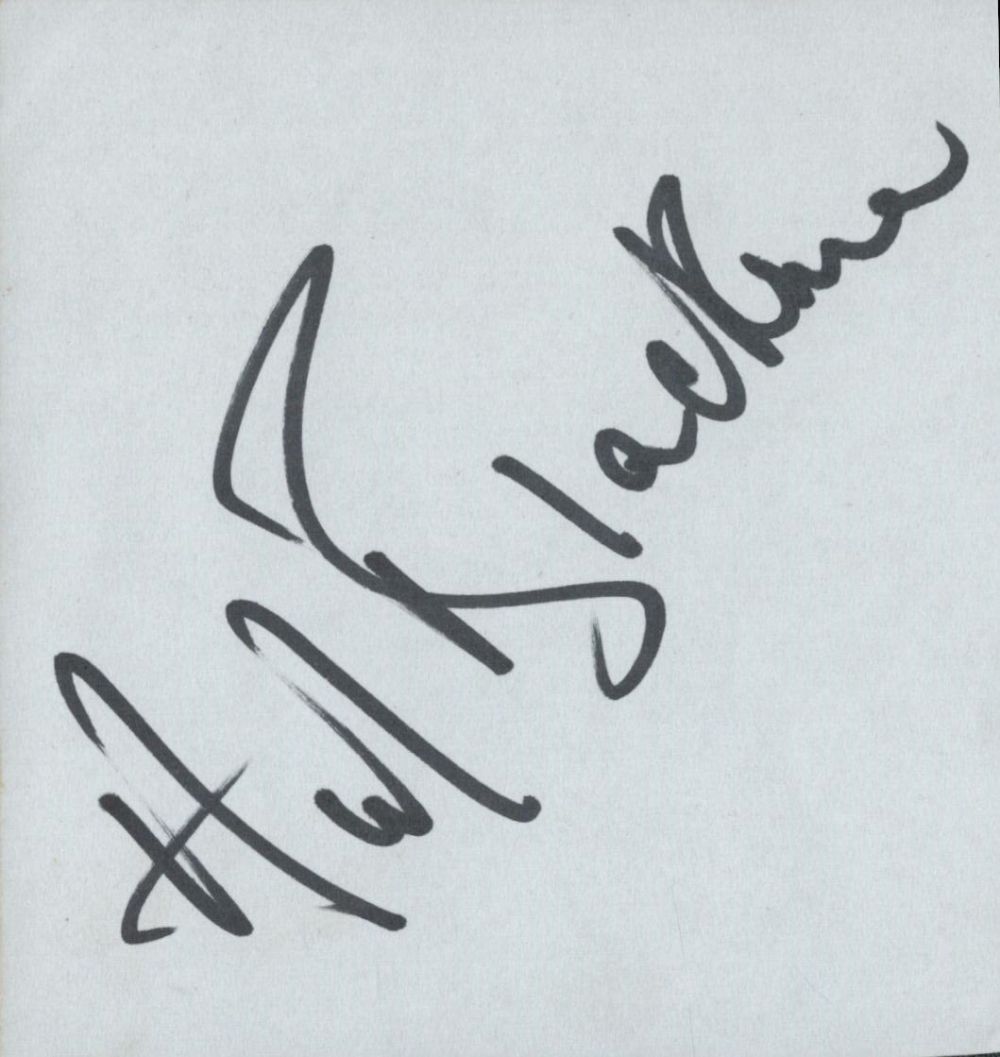 Lot 263: Honor Blackman signed autograph cut out page. Approx....