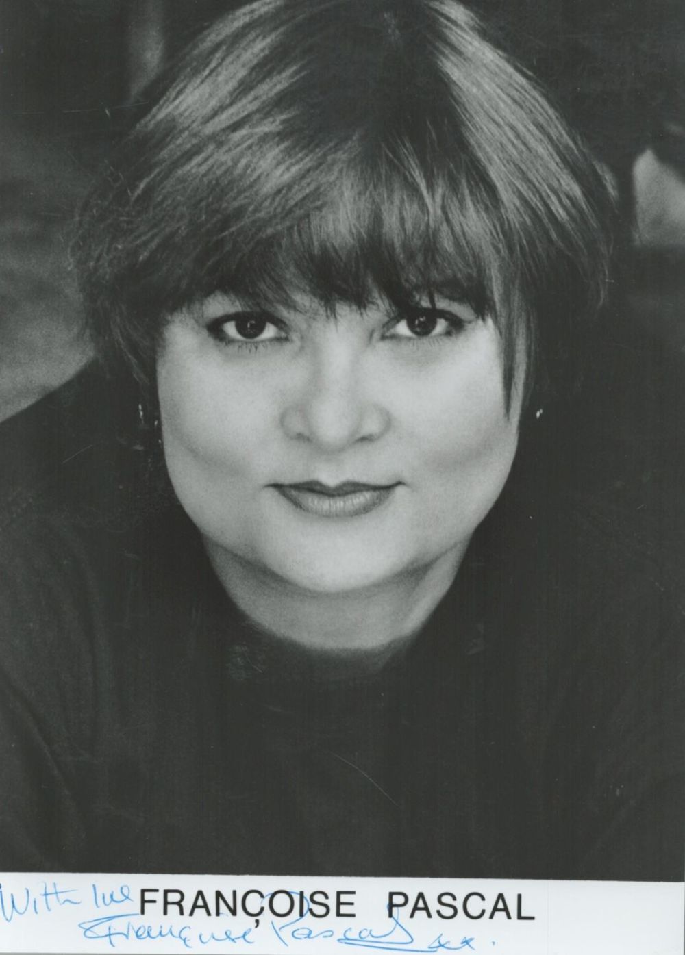 Lot 278: Francoise pascal signed black and white photo. British...