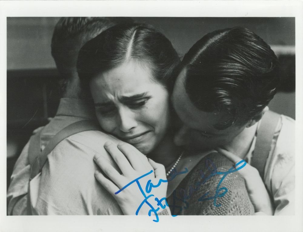 Lot 279: Tara Fitzgerald signed black and white photo. An...
