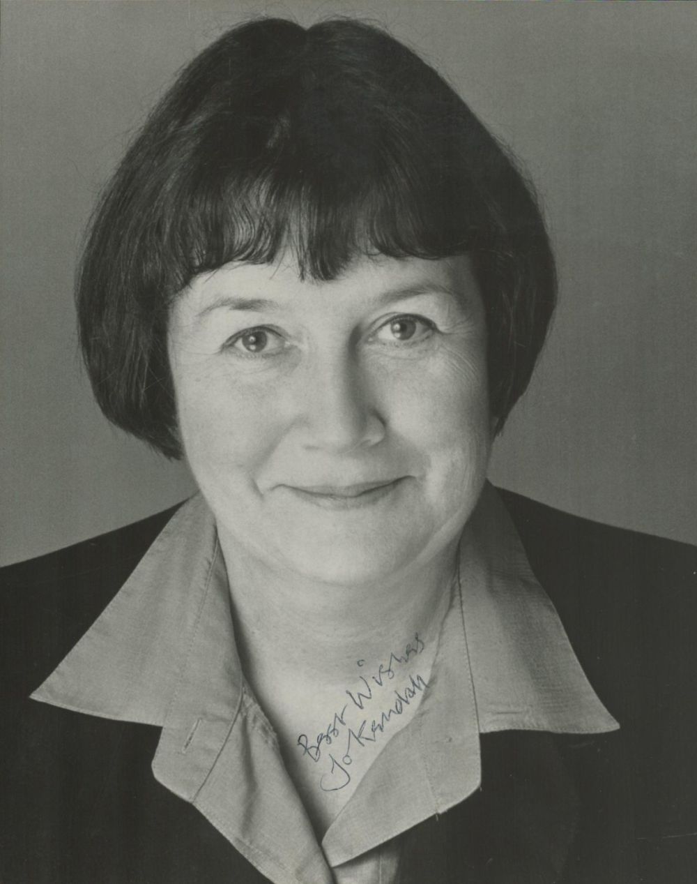 Lot 282: Jo Kendall signed black and white photo. British...