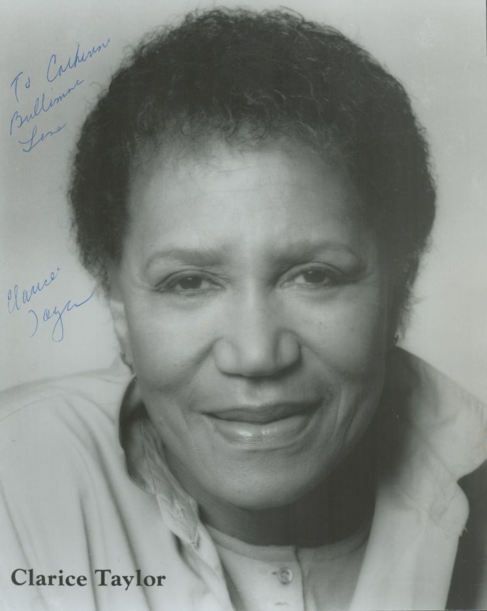 Lot 285: Clarice Taylor signed black and white photo. An...