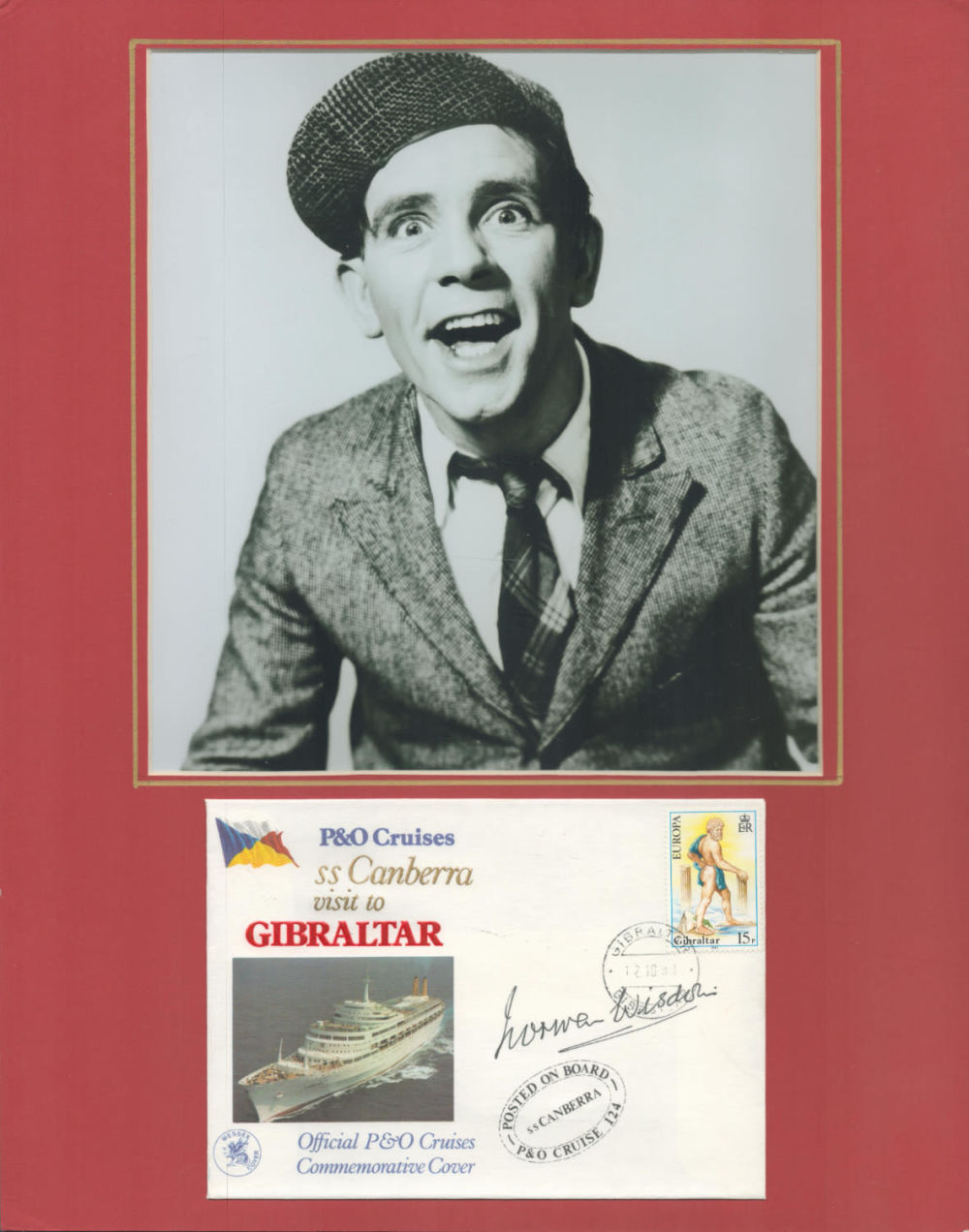 Lot 308: NORMAN WISDOM (1915 2010) Comedy Actor signed Gibraltar...