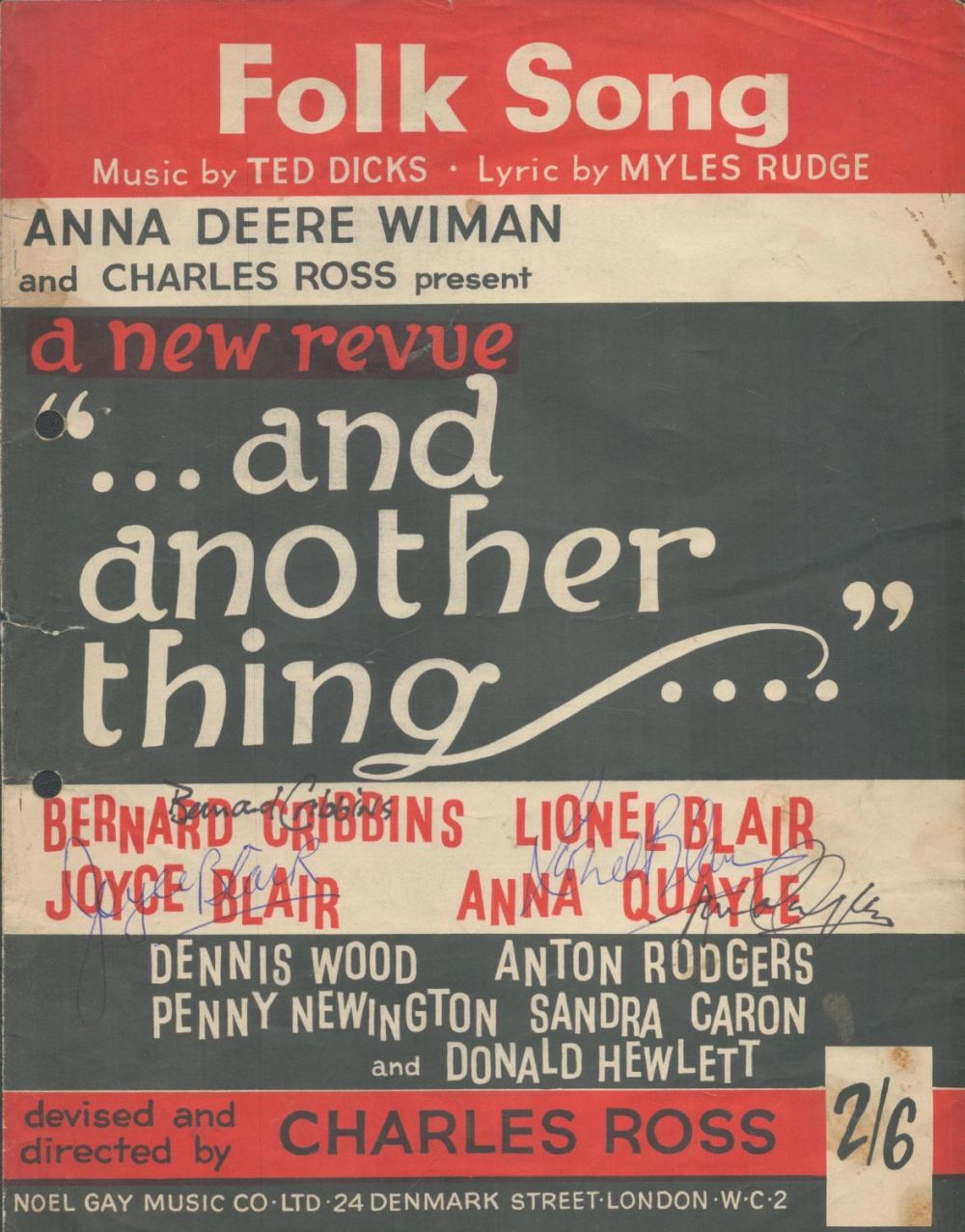 Lot 309: AND ANOTHER THING signed vintage Sheet Music to...