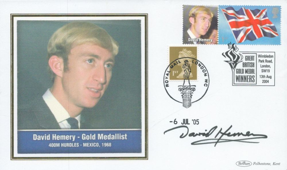 Lot 332: DAVID HEMERY 1968 Olympic Hurdles Champion signed First...