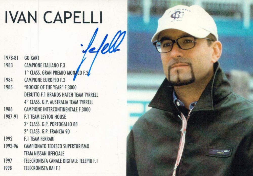 Lot 341: IVAN CAPPELLI signed Formula One Ferrari Photo. Good...