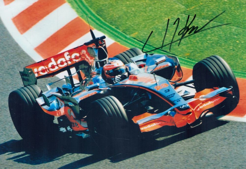 Lot 343: HEIKKI KOVALAINEN signed Formula One McLaren 8x12 Photo....