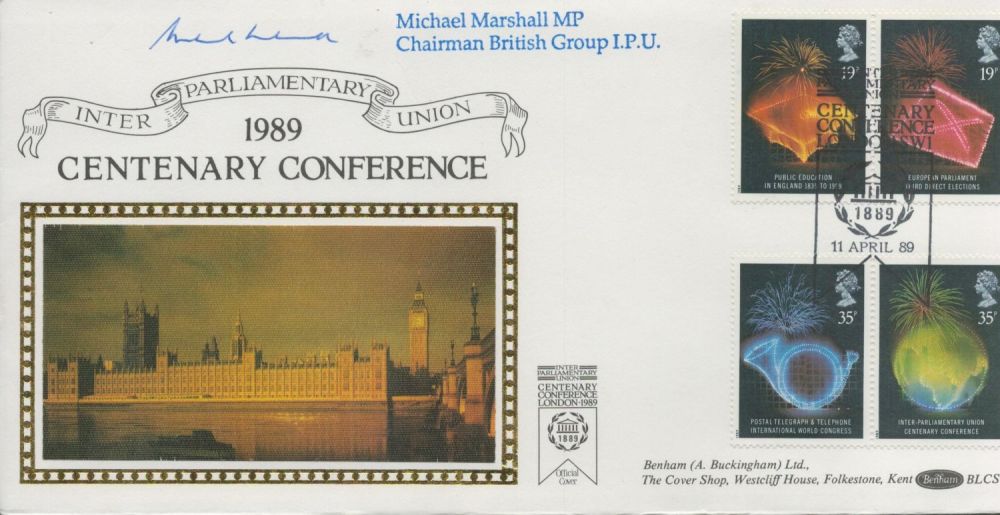 Lot 351: Michael Marshall signed 1989 Centenary Conference FDC. 11/4/89...