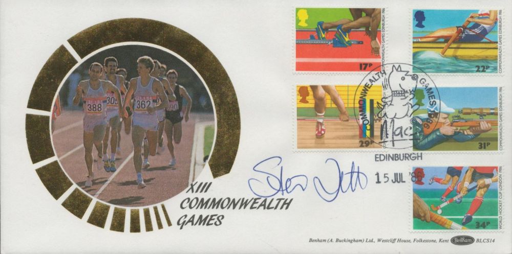Lot 366: Steve Ovett signed XIII Commonwealth Games FDC. 15/7/86...
