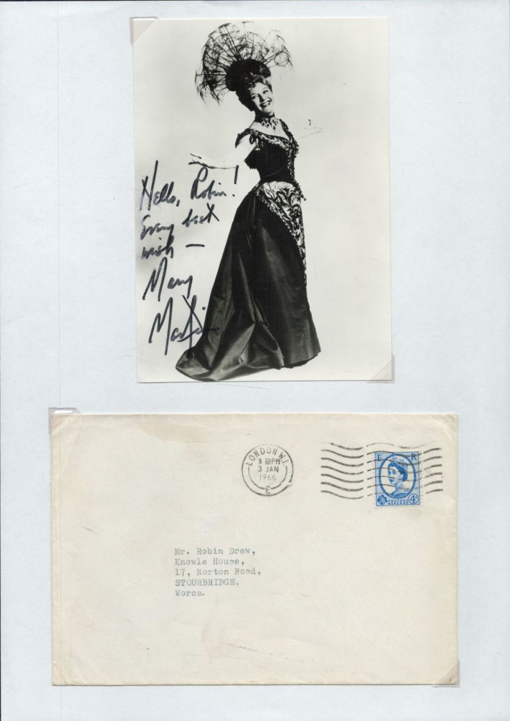 Lot 372: Mary Martin Signed Photo (Black and White) approx...