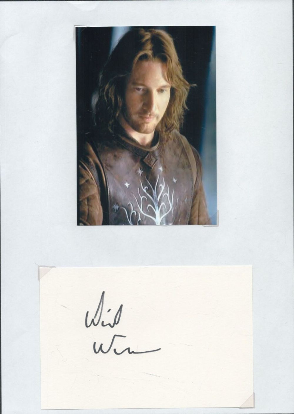 Lot 403: David Wenham Signed White Card approx 6 x...