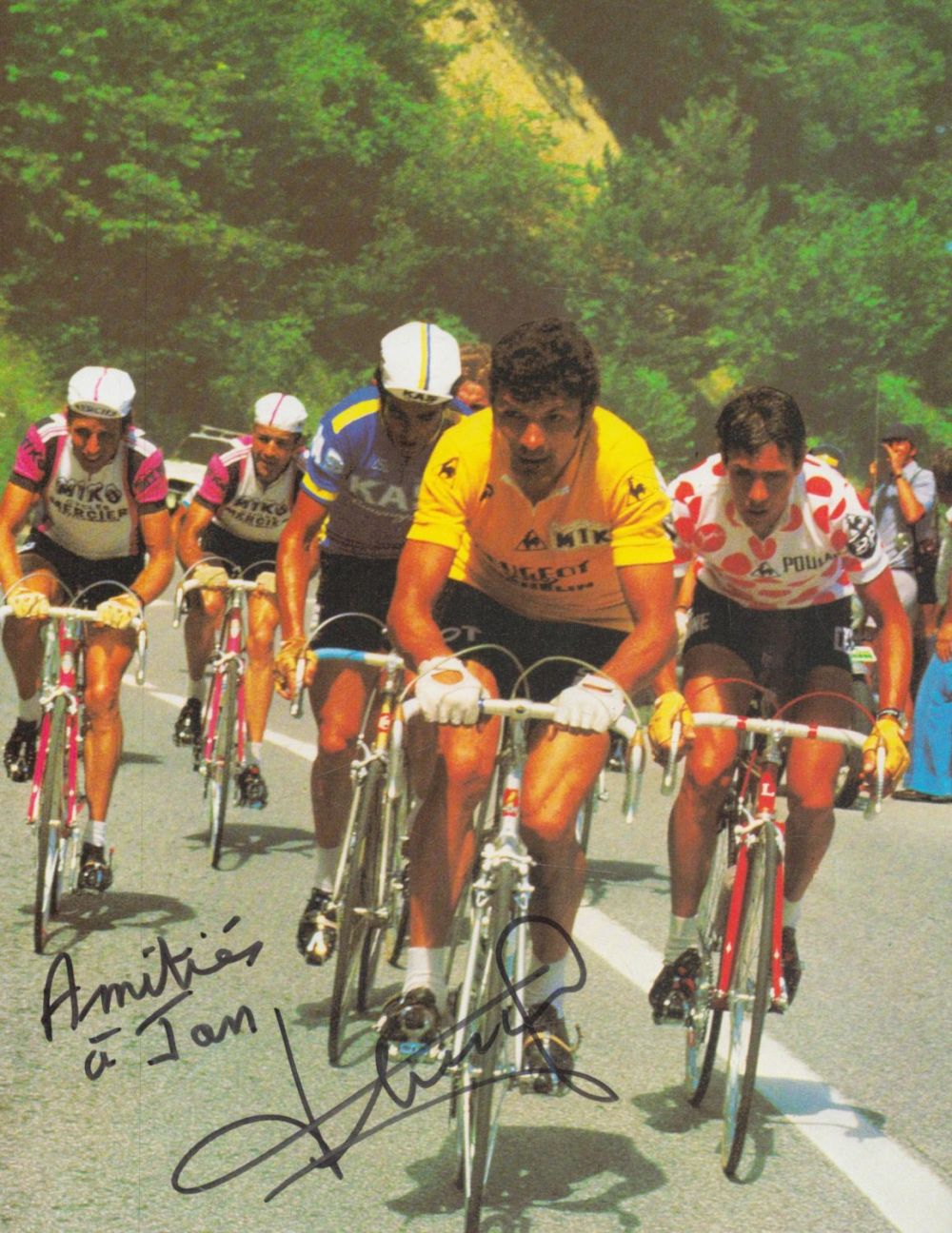 Lot 461: Bernard Thevenet Signed Colour Magazine Picture in Action...