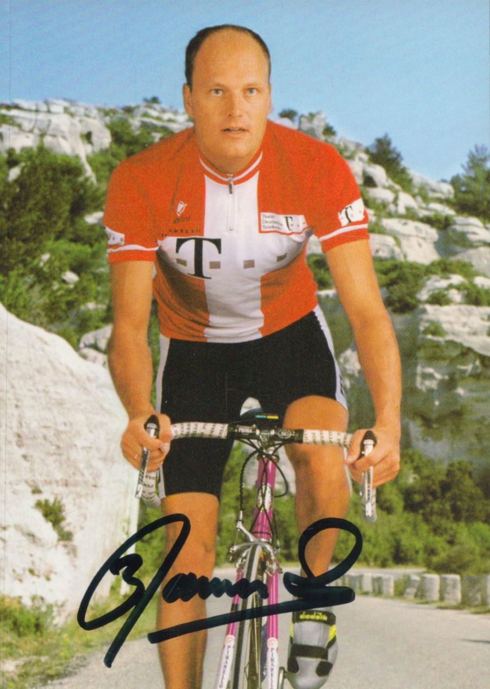 Lot 467: Bjarne Riis Signed Colour Promo Photo approx 6...
