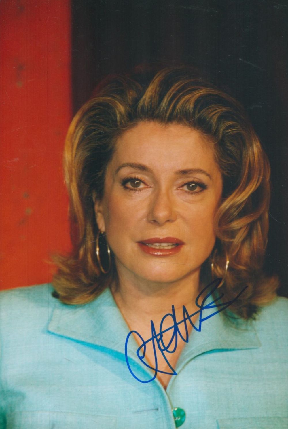 Lot 490: Catherine Deneuve Signed Colour Photo approx 10 x...