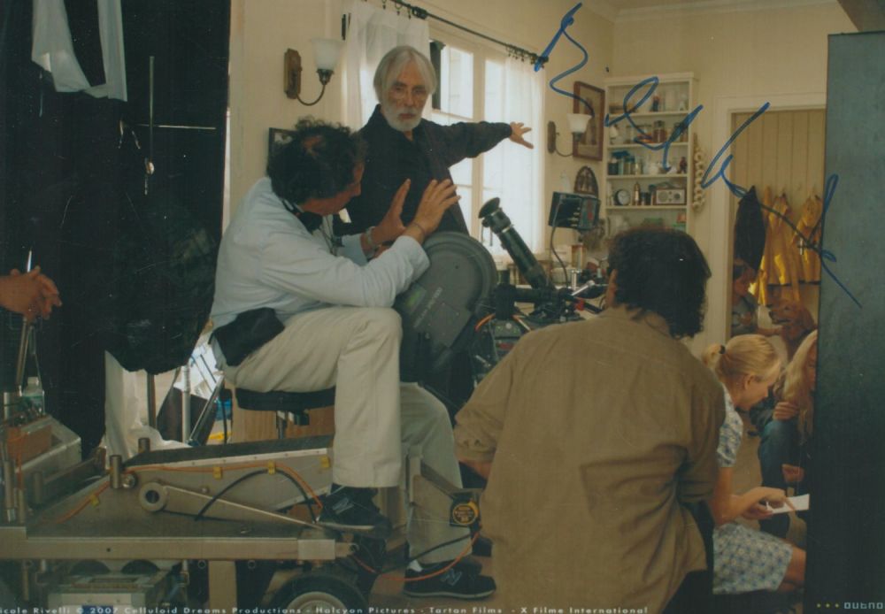 Lot 497: Michael Haneke Signed Colour Photo approx 12 x...