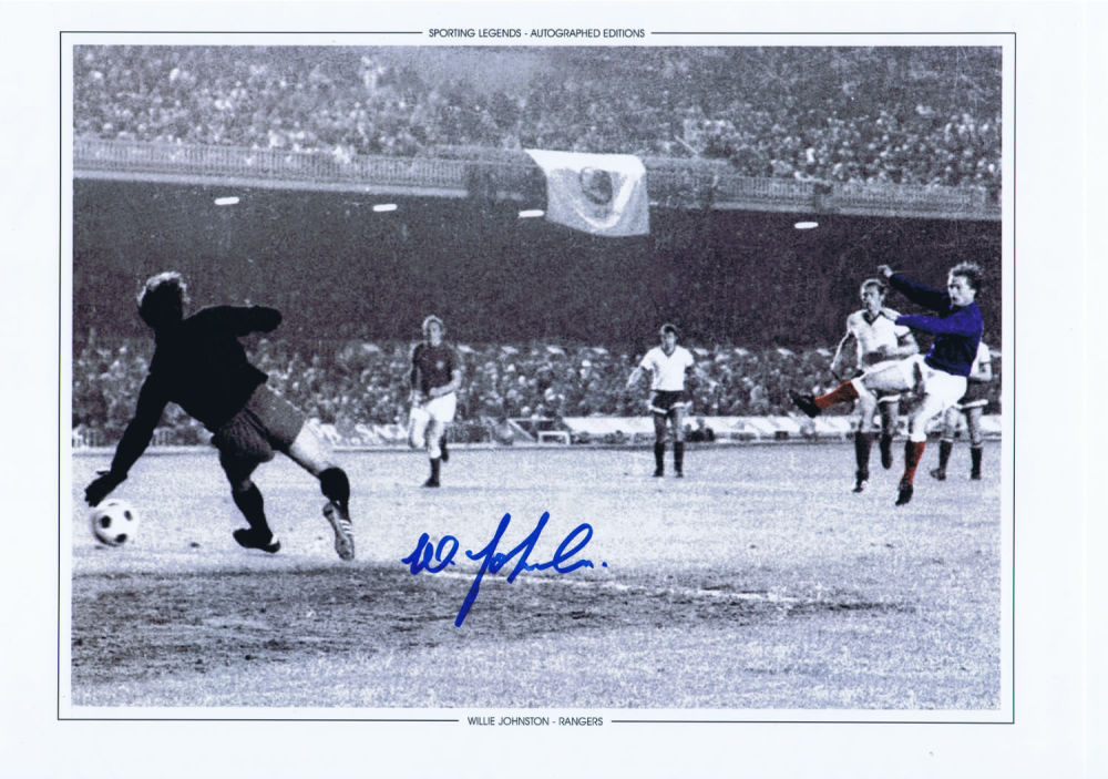 Lot 536: Autographed Willie Johnston 16 X 12 Photo Edition:...