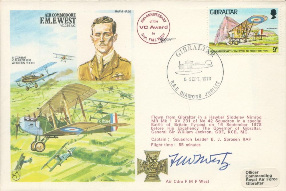 Lot 566: Air Commodore F M F West VC Signed...