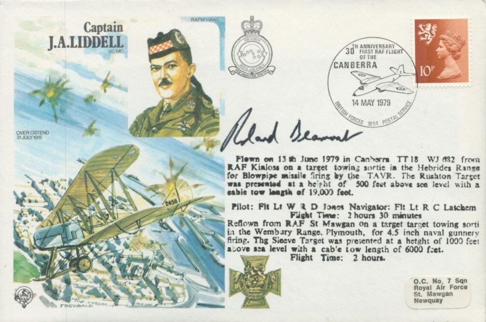Lot 568: Wing Commander Roland Beamont Signed and Flown FDC...