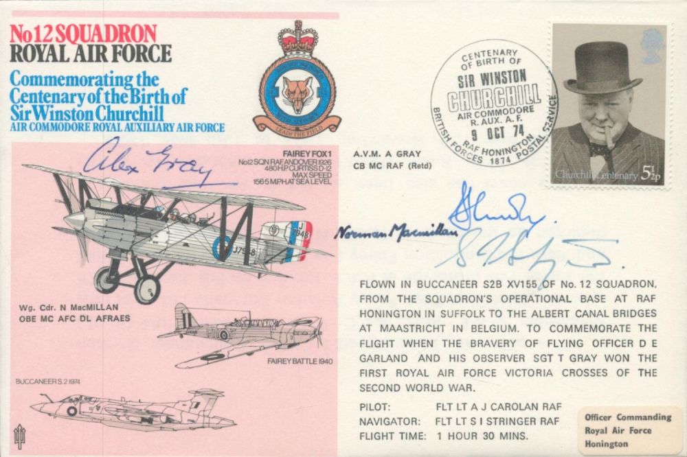 Lot 591: Multi Signed BY 4 including Air Vice Marshal...
