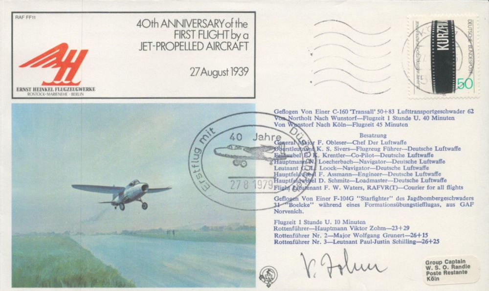 Lot 603: Victor Zohm Signed and Flown FDC 40th Anniversary...