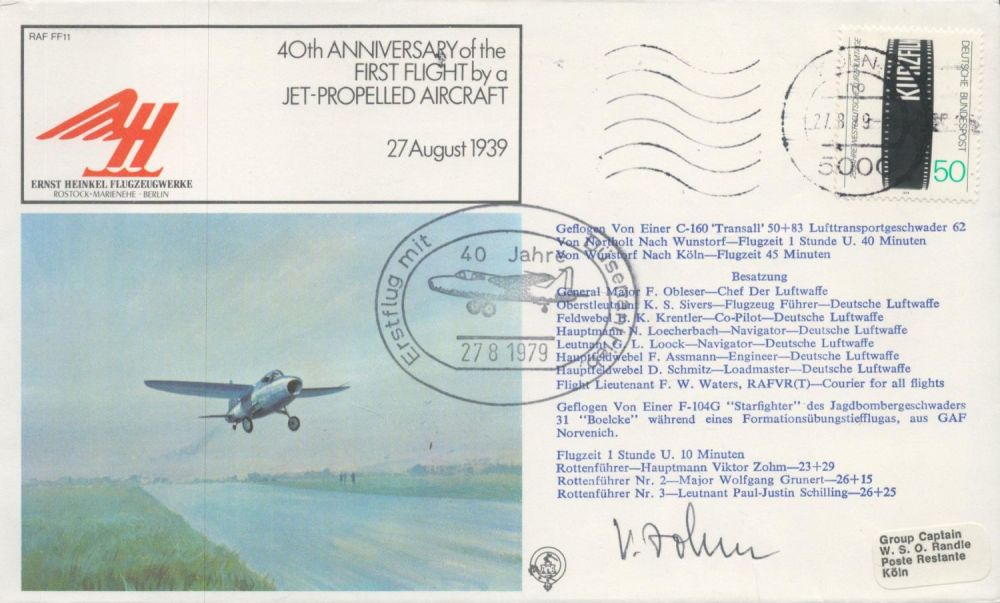 Lot 604: Victor Zohm Signed and Flown FDC 40th Anniversary...