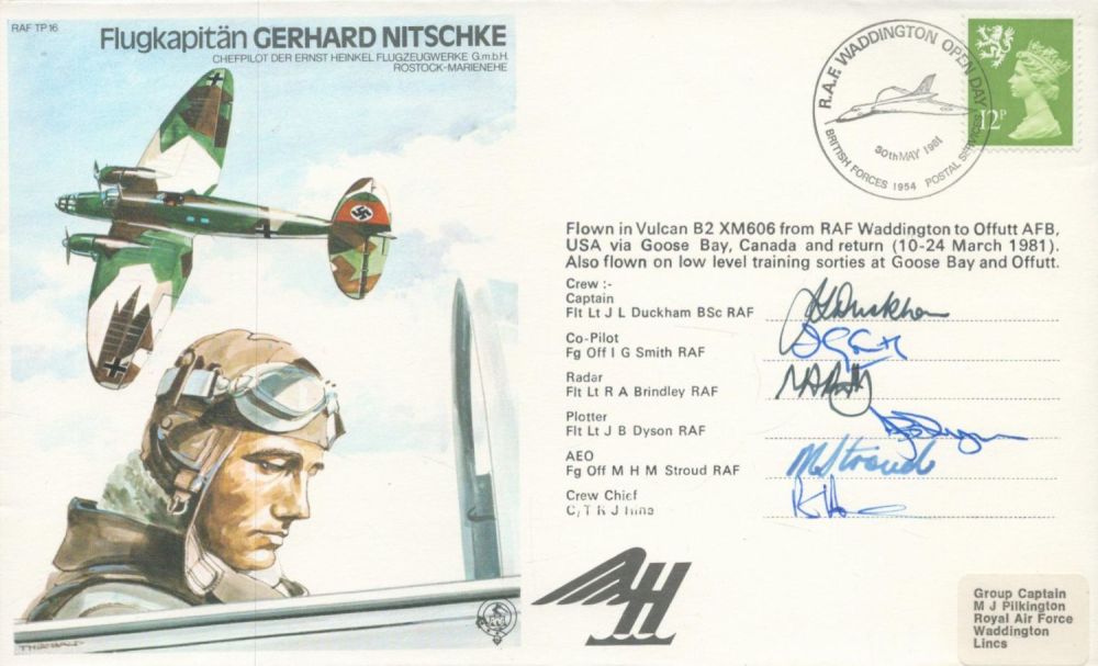 Lot 609: RAF TP16 Crew Multi Signed by 6 and...