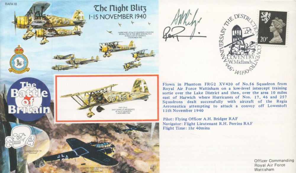 Lot 614: Flying Officer, A H Bridger and Flt Lt...