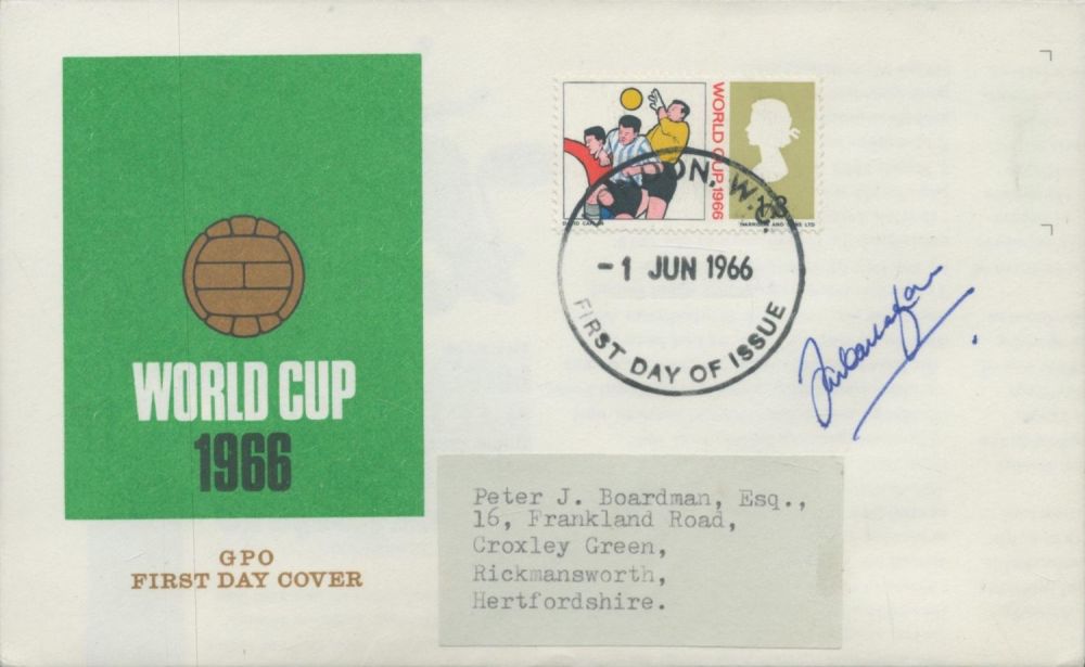 Lot 686: Ian Callaghan signed 1966 FDC. Good condition. All...