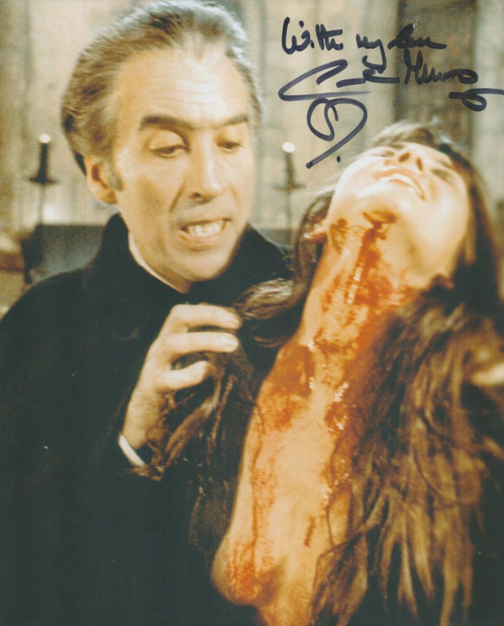 Lot 724: Caroline Munro signed 8x10 photo from the Hammer...